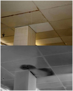 Uninsulated Column Passes from a Cool Area